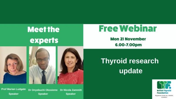 Meet the experts webinar - thyroid research update