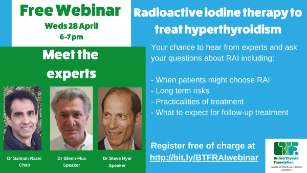 Meet the Radioactive Iodine therapy (RAI) experts webinar April 2021